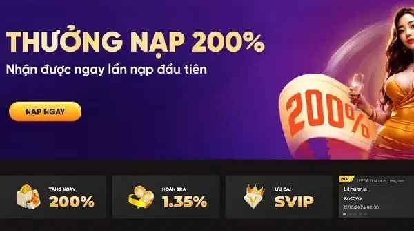 Chương trình khuyến mãi nạp tại SV88